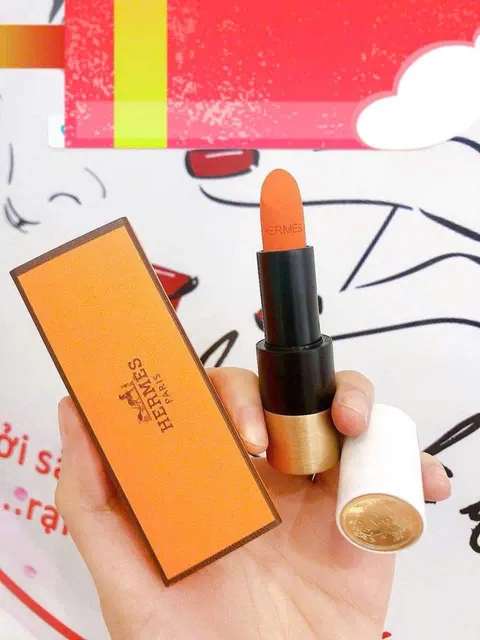 Son Hermes 33 Rouge A Levres Mat Matte Lipstick #Orange Boite