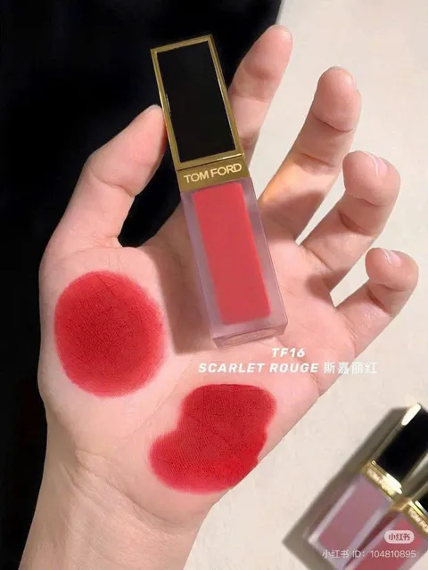 Son Kem Tom Ford 16 Scarlet Rouge - m&agrave;u đỏ rực, giữ ẩm m&ocirc;i