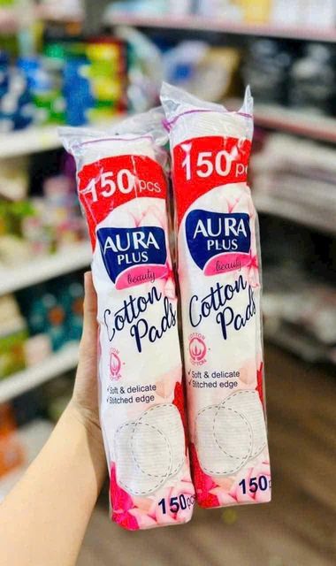 B&ocirc;ng Tẩy Trang Aura - Thiết Kế Tiện Lợi
