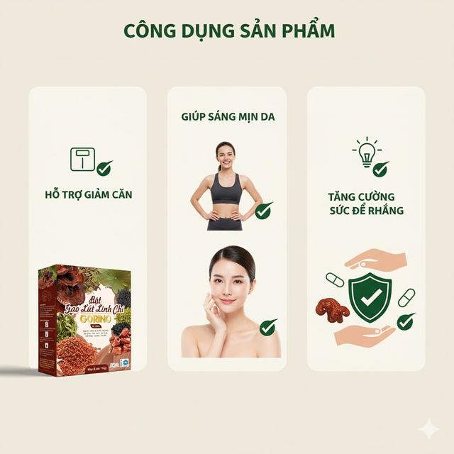 Bột Gạo Lứt Linh Chi GORINO 6
