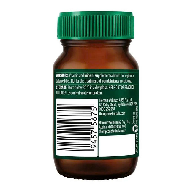 Vi&ecirc;n Uống Bổ Sung Sắt Thompson's Organic Iron 24mg