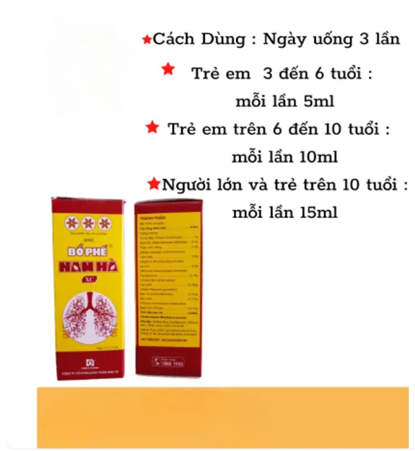 Siro Ho Bổ Phế Nam H&agrave;