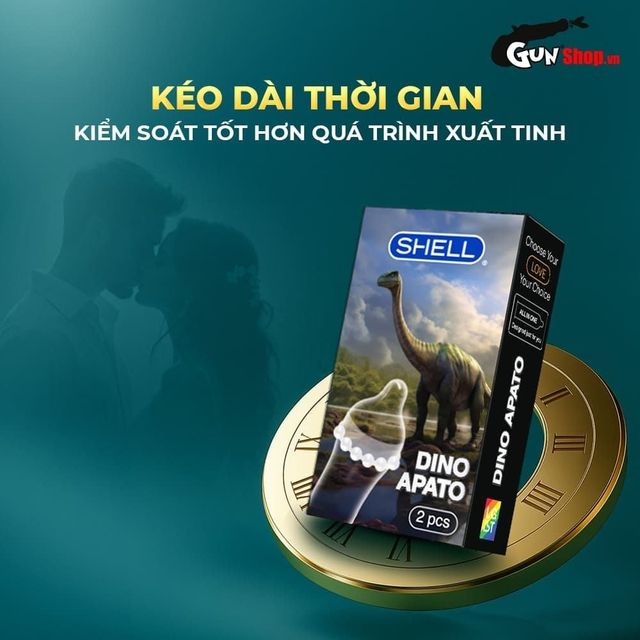 C&aacute;ch sử dụng bao cao su Shell Dino Apato