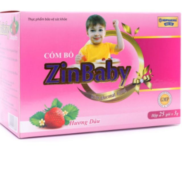 Cốm bổ ZinBaby hương d&acirc;u - gi&uacute;p tăng sức đề kh&aacute;ng