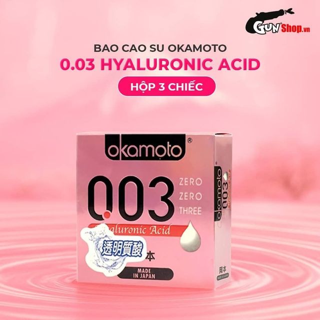 Bao cao su Okamoto 0.03 Hyaluronic Acid