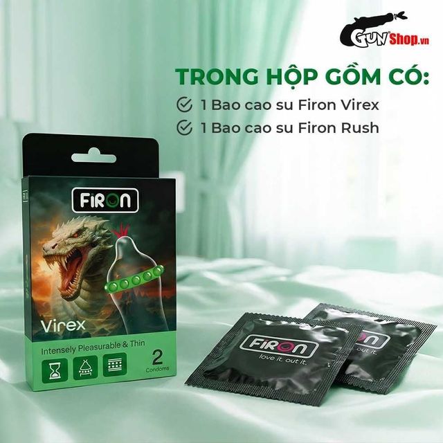 Bao cao su Firon Virex, chất lượng v&agrave; l&agrave;nh t&iacute;nh