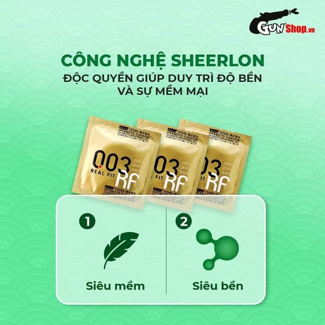 Bao cao su Okamoto 0.03mm Real Fit - Trải nghiệm ho&agrave;n hảo