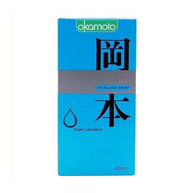 Hộp 10 C&aacute;i Bao cao su Okamoto Skinless Skin Super Lubricative