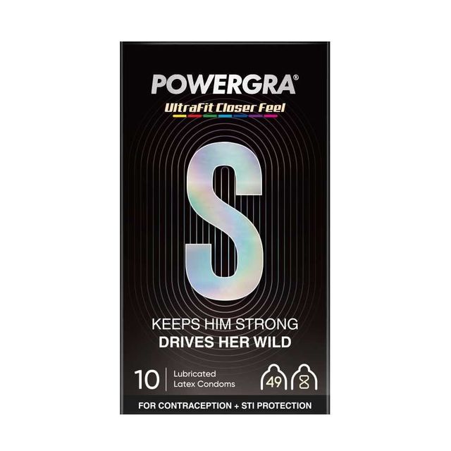 Bao cao su Powergra Ultrafit Size 49mm Si&ecirc;u mỏng Hương d&acirc;u 10 c&aacute;i