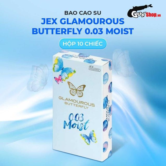 Bao cao su JEX Glamourous Butterfly 0.03 Moist ch&iacute;nh h&atilde;ng