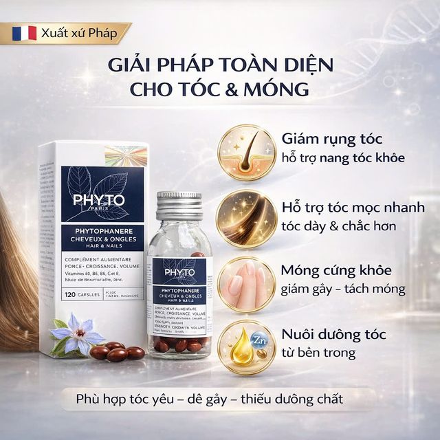 Vi&ecirc;n Uống Dưỡng T&oacute;c & M&oacute;ng Phyto Phytophanere