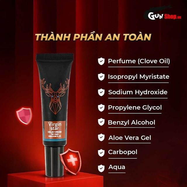 Th&agrave;nh phần Gel b&ocirc;i Vigi Star Power