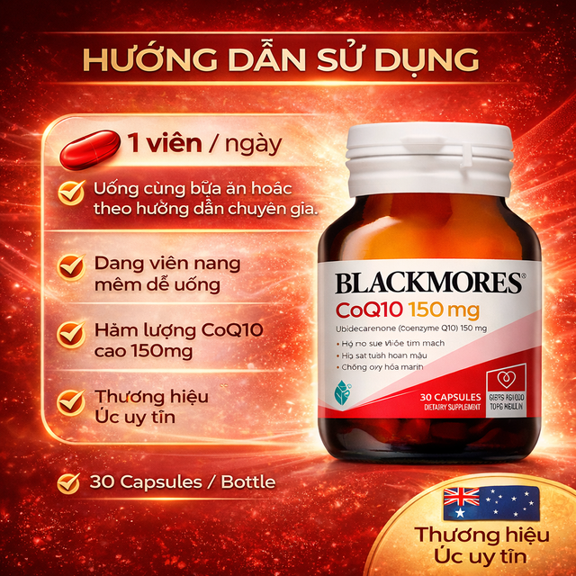 Blackmores CoQ10 tăng cường sức khỏe