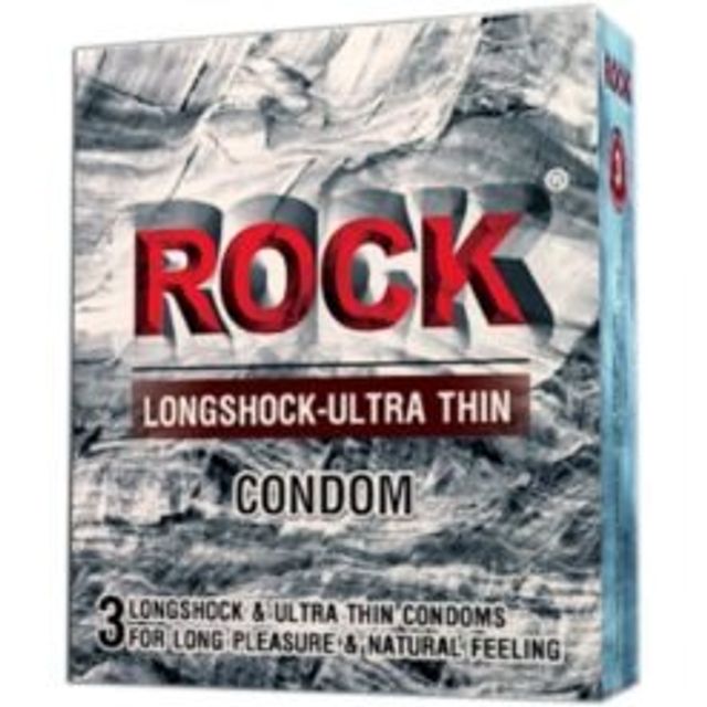 (Sales)Bao Cao Su Rock Longshock Kéo Dài Thời Gian Gân Gai Hộp 3 Cái Chính hãng - hình ảnh thực tế