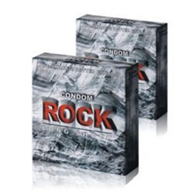(Sales)Bao Cao Su Rock Longshock Kéo Dài Thời Gian Gân Gai Hộp 3 Cái Chính hãng