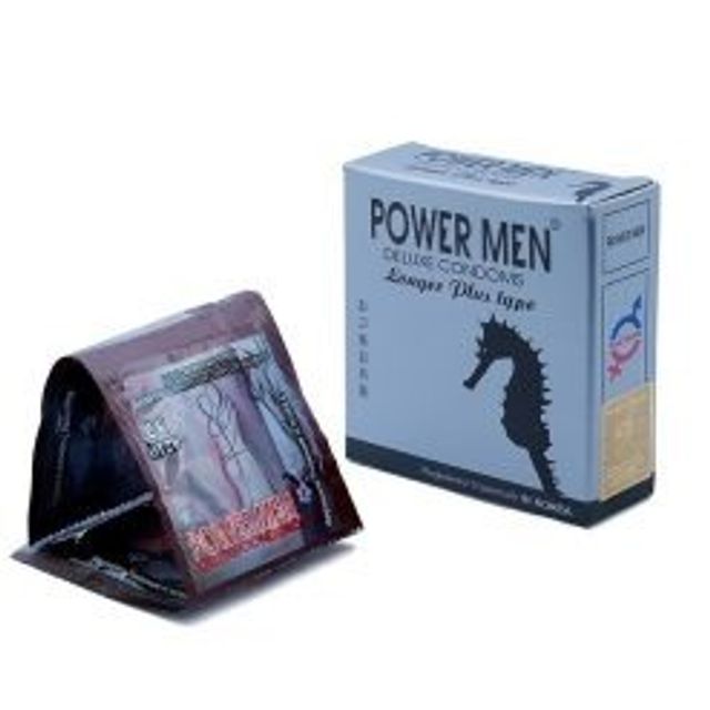 (Sales)Bao Cao Su Powermen Cá Ngựa Bạc Gân Gai Kéo Dài Thời Gian hộp 12 cái 180 Chính hãng - hình ảnh thực tế