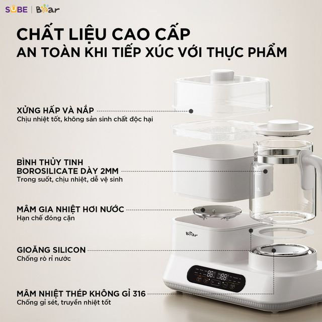 M&aacute;y H&acirc;m Sữa Bear hiệu quả v&agrave; l&agrave;nh t&iacute;nh