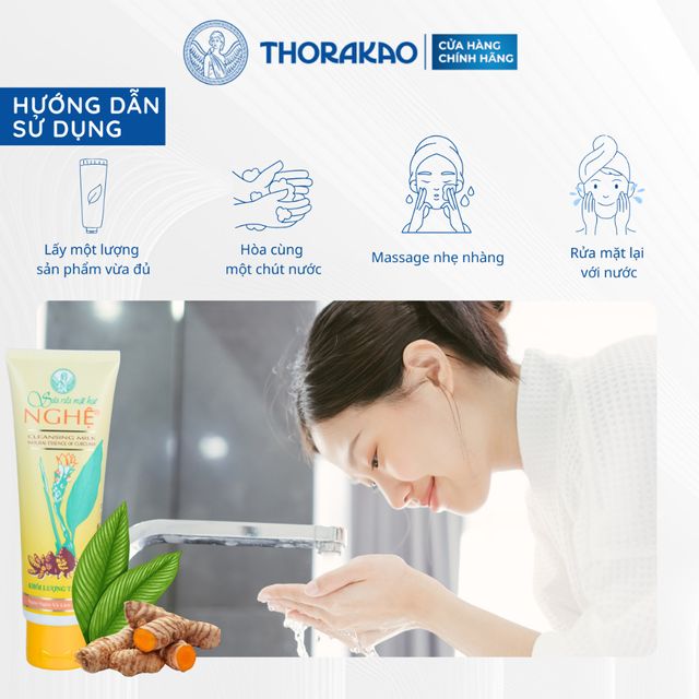 Sữa Rửa Mặt Hạt Nghệ Thorakao