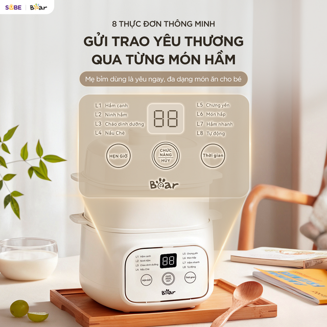 Nồi nấu chậm Bear EST-085DH