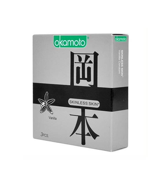 Bao Cao Su Okamoto Skinless Skin Vanilla - Hộp 3 C&aacute;i