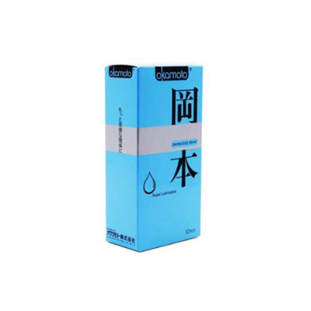 (Cao cấp) Bao Cao Su Okamoto Skinless Skin Super Lubricative - Hộp 10 Cái Chính hãng