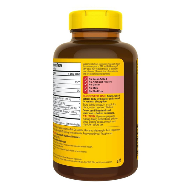 Dầu C&aacute; Nature Made Fish Oil Omega 3