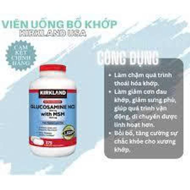 Hướng dẫn sử dụng Kirkland Glucosamine HCL