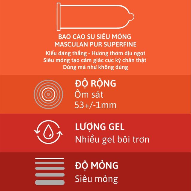 Hộp 10 C&aacute;i Bao Cao Su Masculan Pur