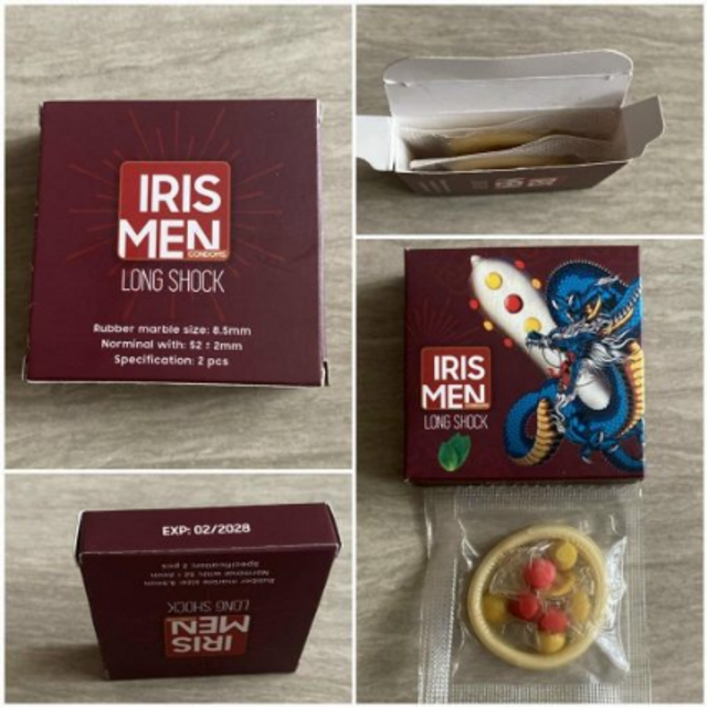 (Cao cấp) Bao Cao Su Iris Men Long Shock 9 Bi Silicon Cực Kỳ Mềm Mại Tăng Cảm Gi&aacute;c Ch&iacute;nh h&atilde;ng - h&igrave;nh ảnh thực tế