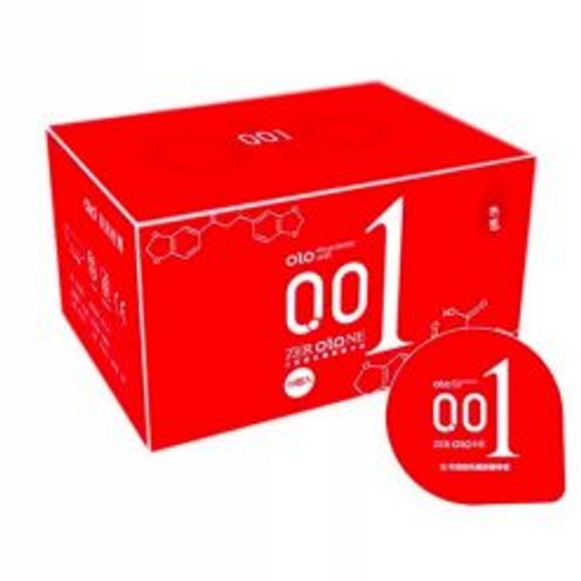 (Sales)Bao Cao Su 0.01 Olo Đỏ Siêu Mỏng, Siêu Truyền Nhiệt, Hộp 10 Chiếc Chính hãng