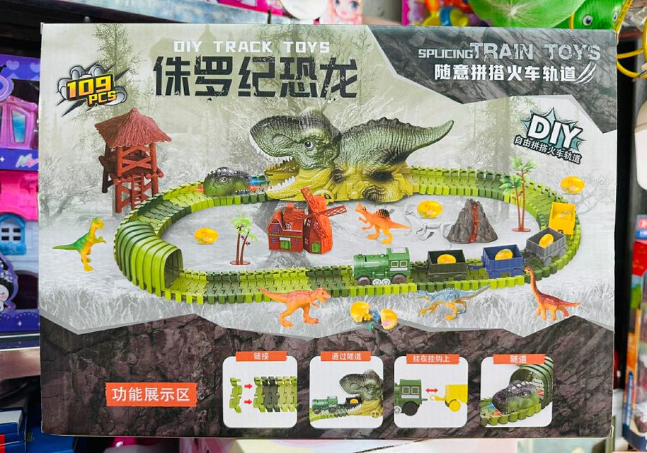 M&ocirc; H&igrave;nh Khủng Long v&agrave; T&agrave;u Hỏa