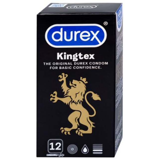 (Fullbox) Bao Cao Su Durex Kingtex (hộp 12 cái) Chính hãng - hình ảnh thực tế