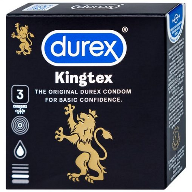 (Cao cấp) Bao Cao Su Durex Kingtex Hộp 3 Cái Chính hãng - hình ảnh thực tế