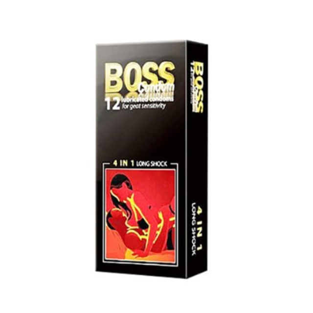 (Cao cấp) Bao Cao Su BOSS 4 in 1 Longshock Hộp 12 Cái Chính hãng
