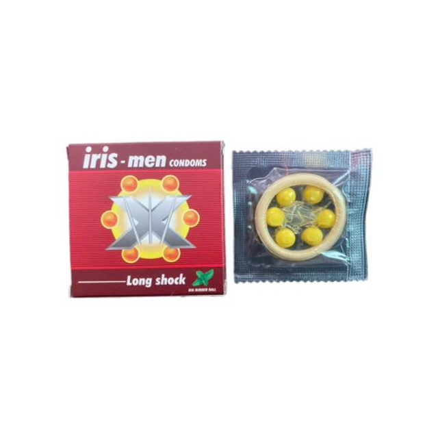 (Cao cấp) Bao Cao Su Bi Iris Men 6 Bi Lớn Chính hãng - hình ảnh thực tế