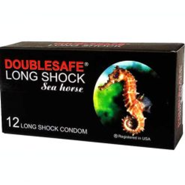 (Hàng công ty) Bao Cao Su Cá Ngựa Doublesafe Sea Horse, Kéo Time hộp 12 cái Chính hãng