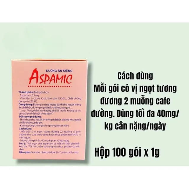 Sản phẩm đường ăn ki&ecirc;ng ASPAMIC