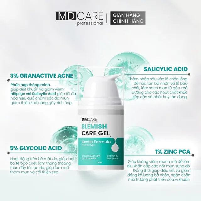 Chấm Mụn MD CARE Blemish Care Gel