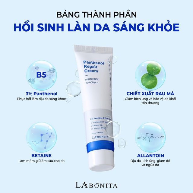 Kem Dưỡng Labonita - th&agrave;nh phần l&agrave;nh t&iacute;nh