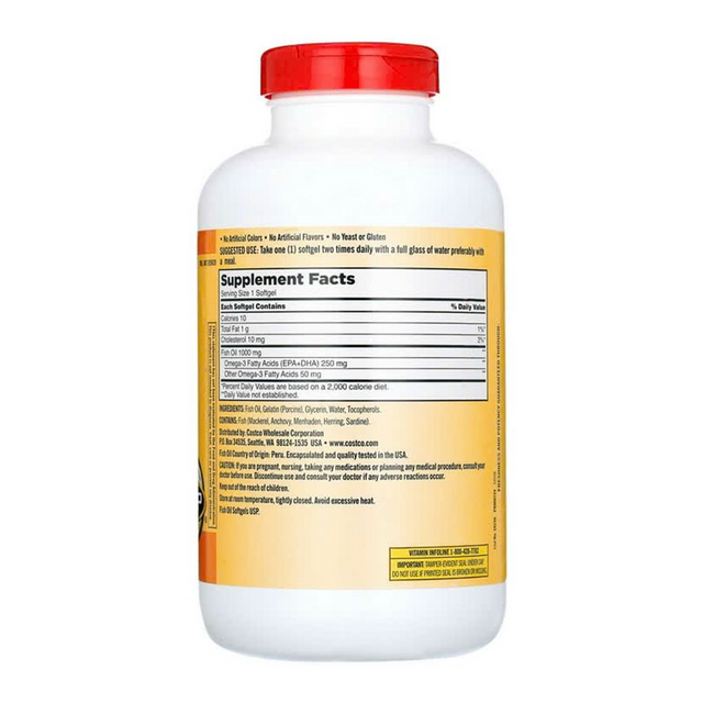 Vi&ecirc;n uống Dầu c&aacute; Kirkland Signature 1000mg