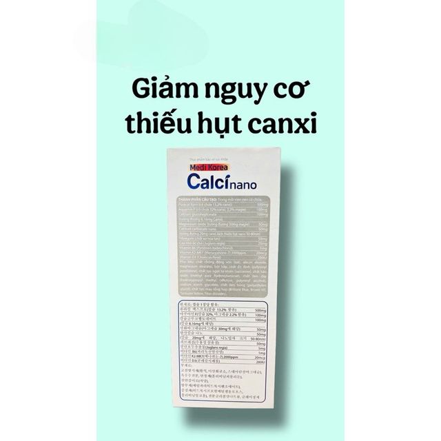 Bổ sung canxi với Calci Nano Medi Korea