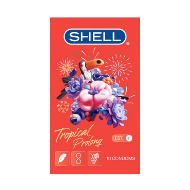 Bao cao su hương hoa quả nhiệt đới Shell Tropical Prolong