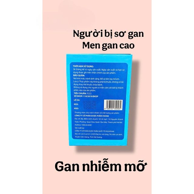 Th&agrave;nh phần Vi&ecirc;n uống bổ gan Shine Galon