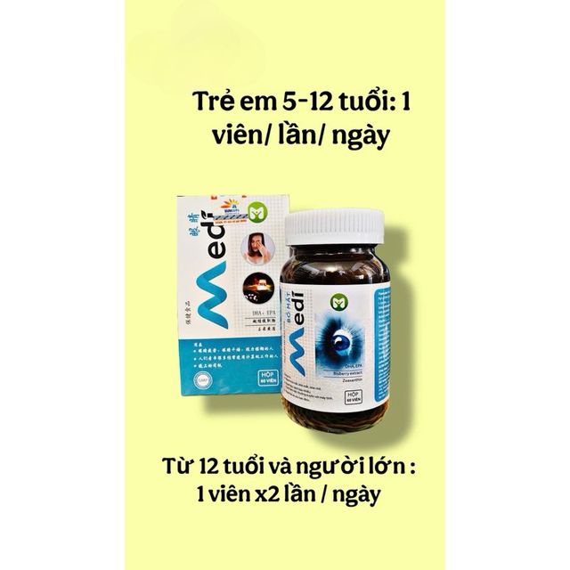 sử dụng Vi&ecirc;n uống MEDI bảo vệ mắt