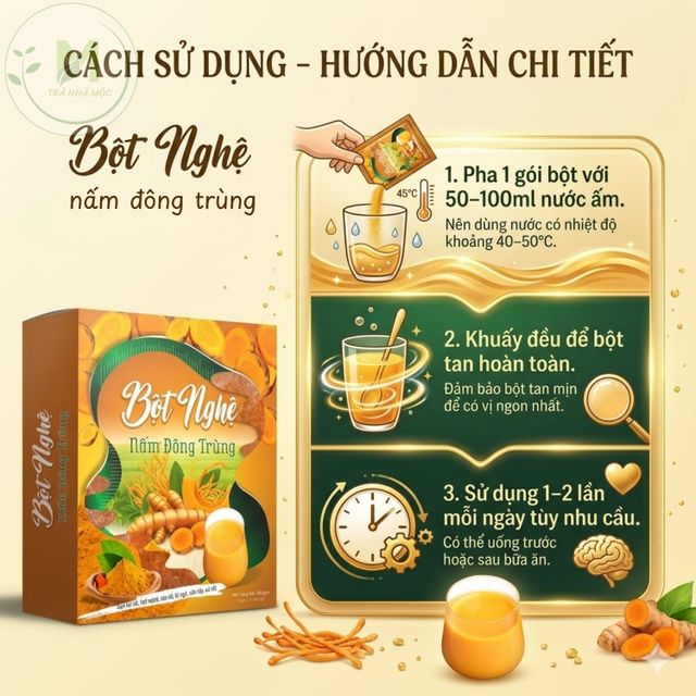 Bột Nghệ Nấm Đ&ocirc;ng Tr&ugrave;ng