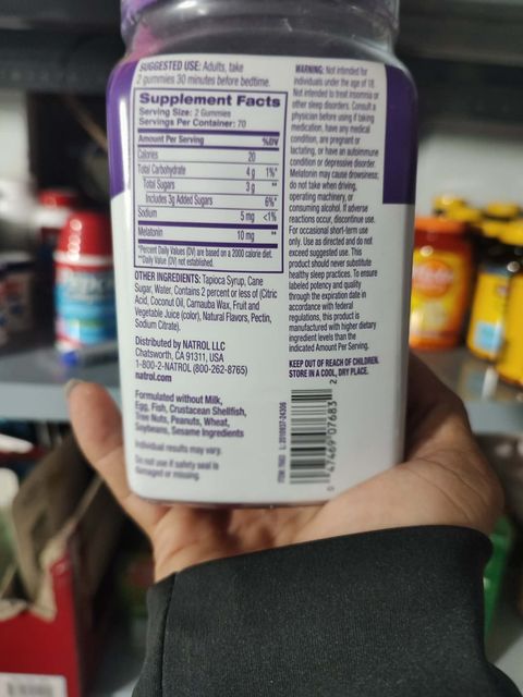 Sản phẩm Kẹo dẻo ngủ ngon Natrol <span style=