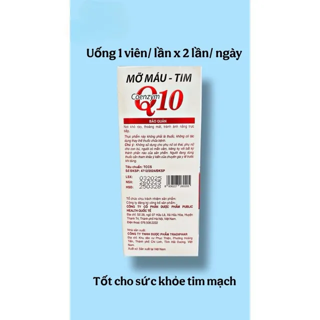 Vi&ecirc;n uống Mỡ M&aacute;u-Tim Coenzym Q10