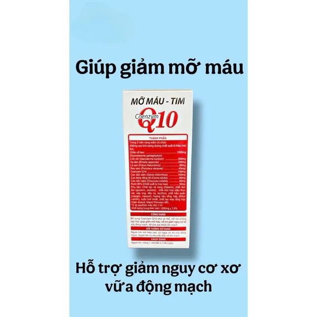 Vi&ecirc;n uống Mỡ M&aacute;u-Tim Coenzym Q10