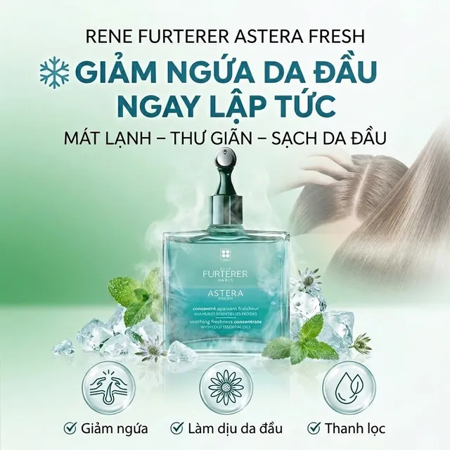 Tinh Chất L&agrave;m M&aacute;t Da Đầu Rene Furterer Astera Fresh