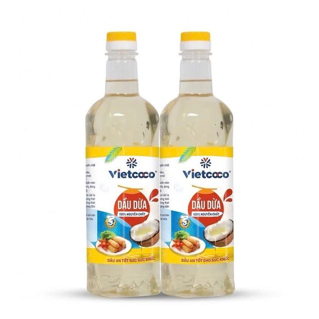 Combo 2 chai Dầu dừa Vietcoco cooking oil